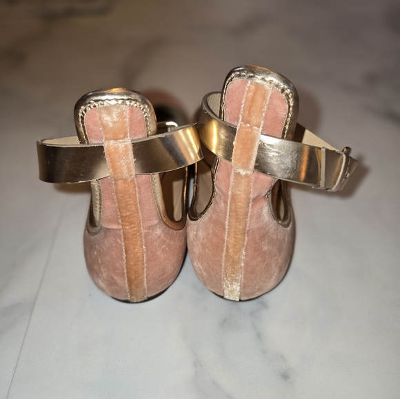 J. Crew Pink Velvet Ballet Flats With Strap - Picture 6 of 8